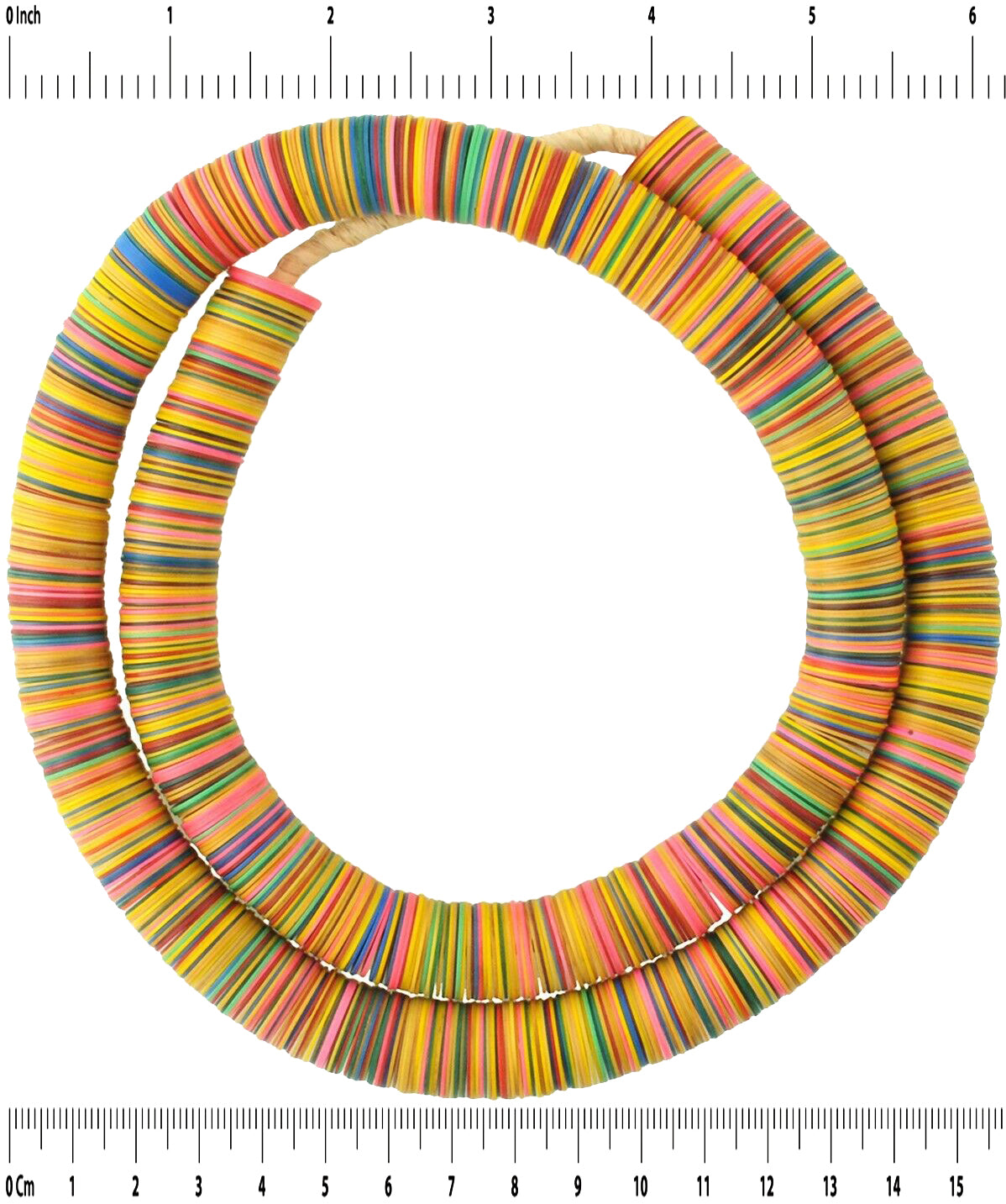 Rare Old Bohemian Czech Glass Trade Beads - 15Mm Vulcanic Disks - close-up