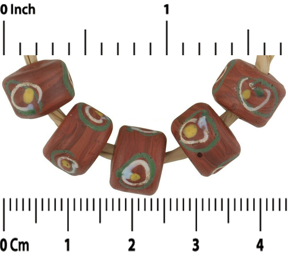 Antique "Eye" Fancy Venetian Lampwork Glass Trade Beads - Rare & Old - alternate view