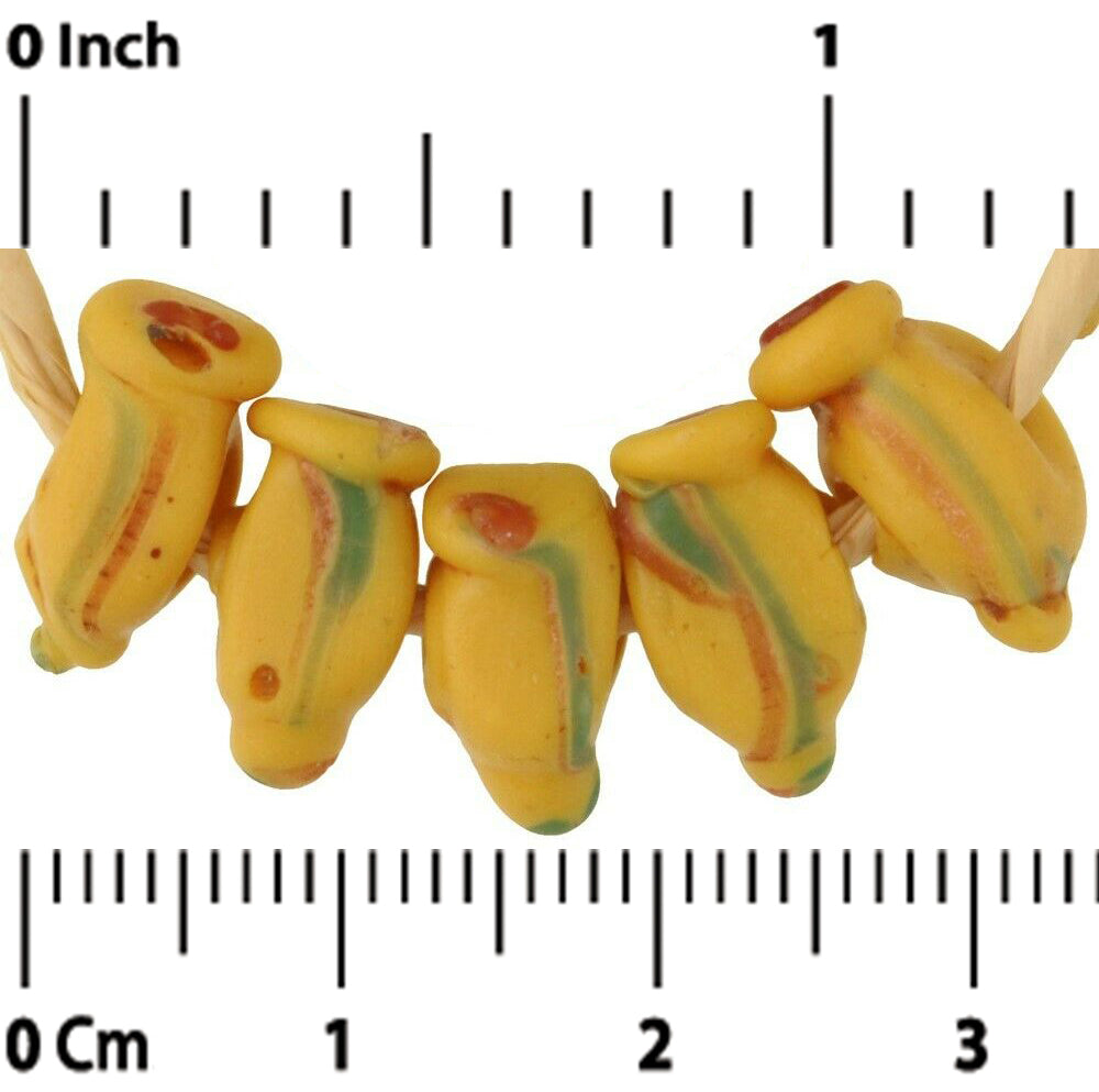 Rare Antique Venetian Lampwork Beads: African Trade, 11-12Mm - close-up