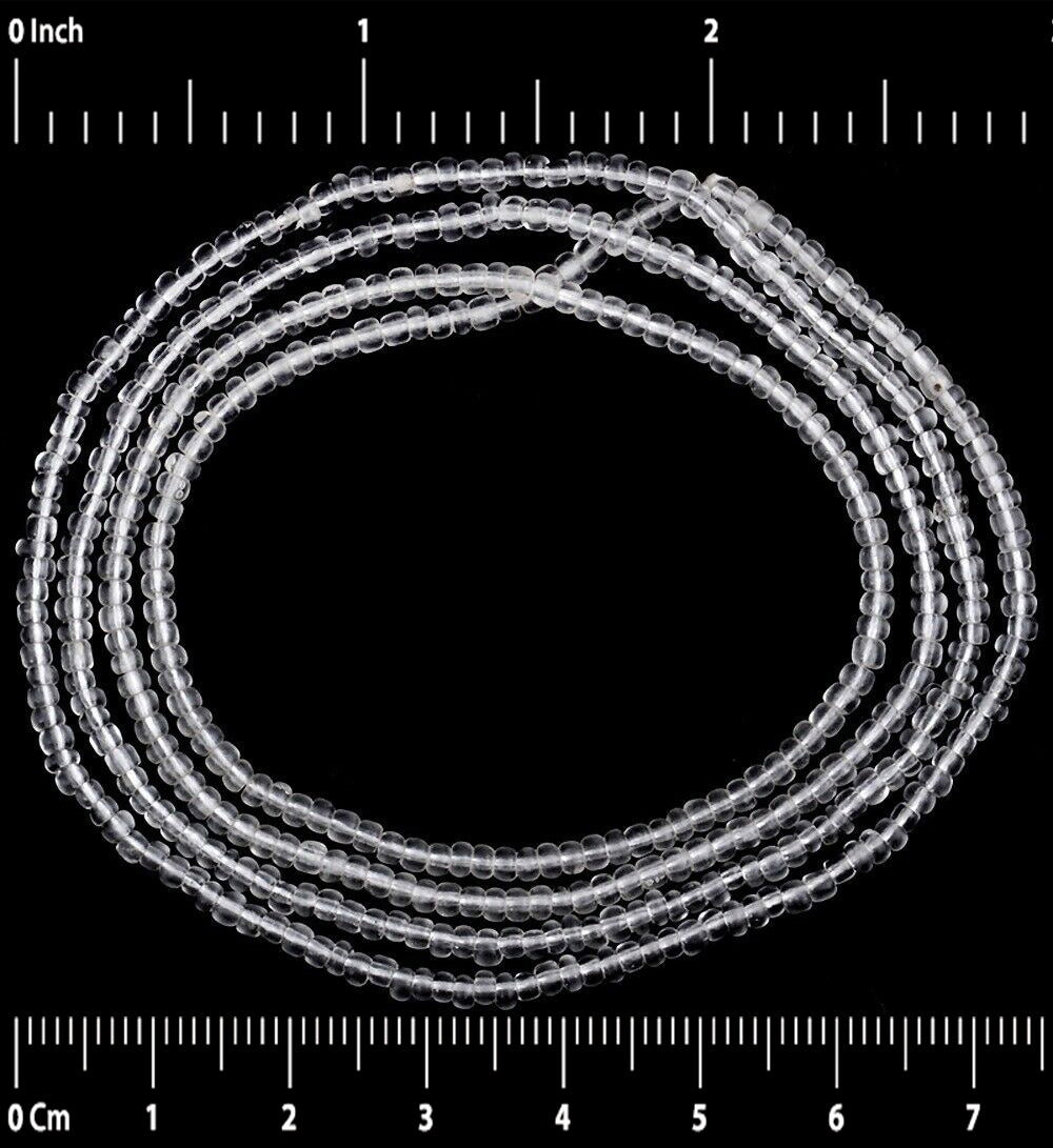 Old African Trade Beads Translucent Tiny Venetian Glass Seed Beads Ghana Trade - product focus
