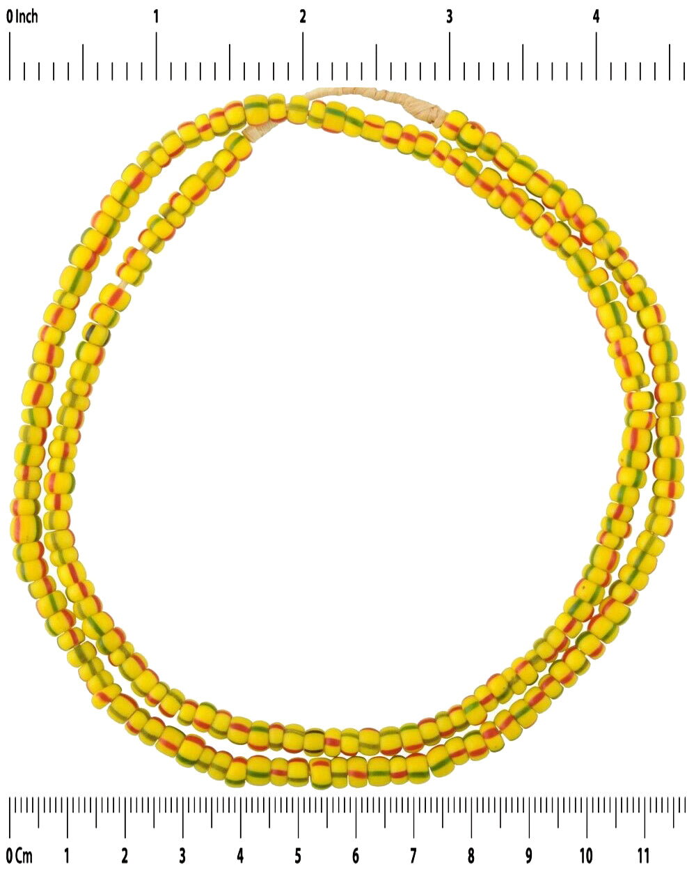 Ventian White Striped Seed Beads 4–5 mm • 24.5″ Antique Strand