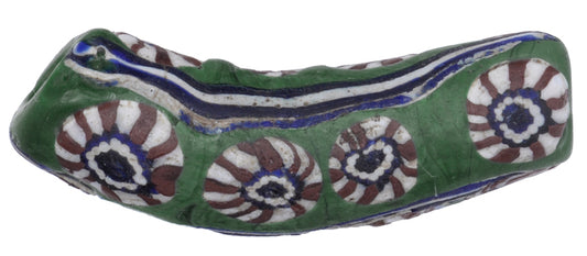 Very Rare Antique Venetian Elbow Millefiori Mosaic Trade Bead, African Trade - alternate view