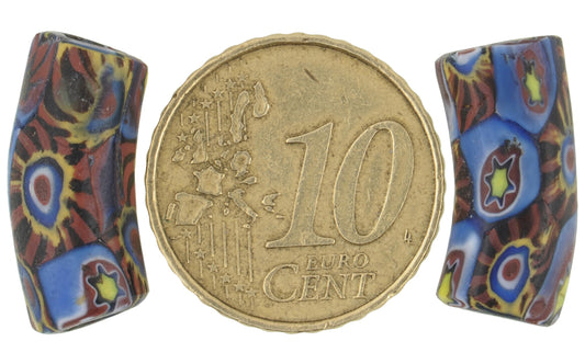 Rare Antique Venetian Millefiori Elbow Beads - African Trade Pair - alternate view