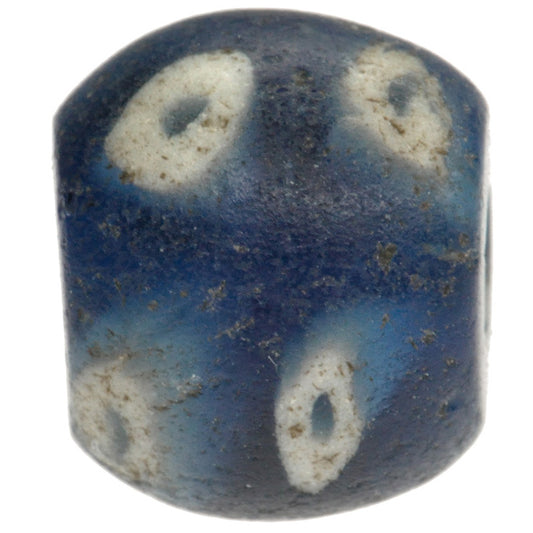 Rare Blue Islamic Mosaic Glass Bead - Fustat Egypt C.1200 Ad - alternate view
