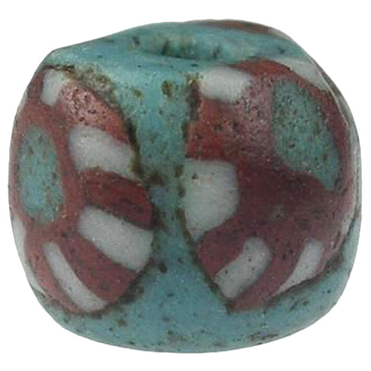 Small Blue Fustat Glass Bead - Islamic Period 12Th Century Egypt - alternate view