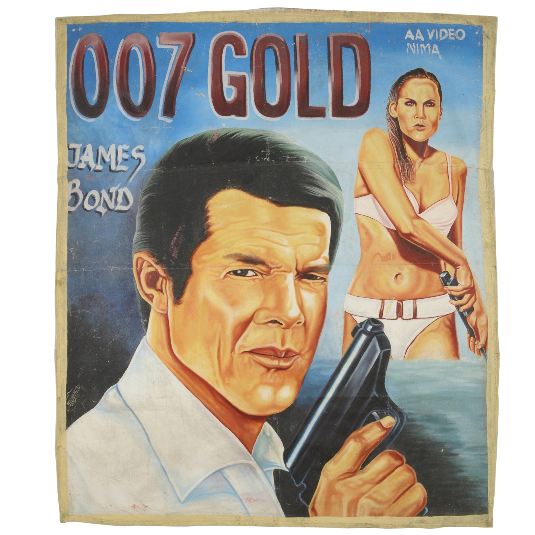 Authentic Dr. No Movie Poster - Hand-Painted Art From Ghana