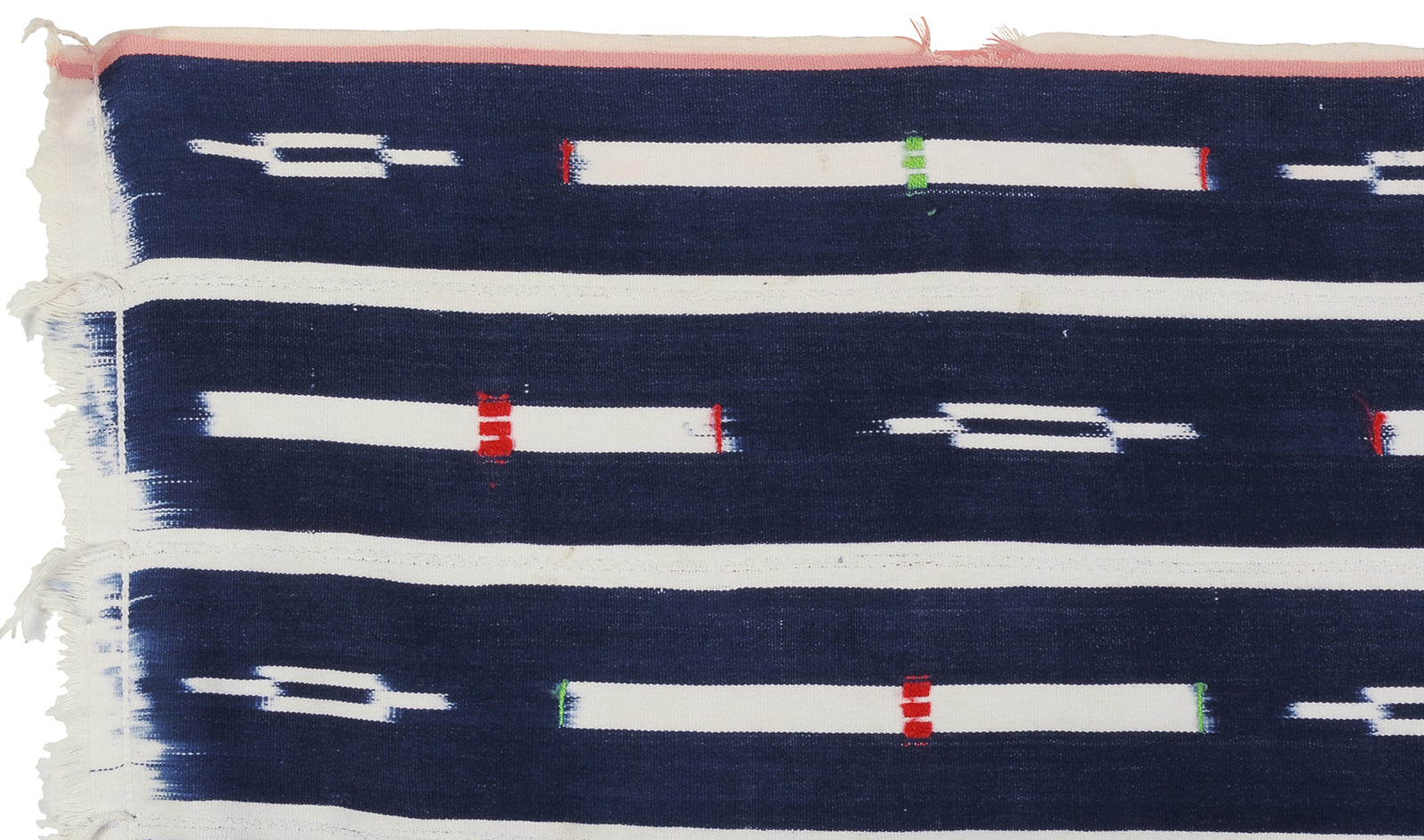 Vintage Handwoven Baule Cloth From Ivory Coast - Traditional Craftsmanship - zoomed-in detail