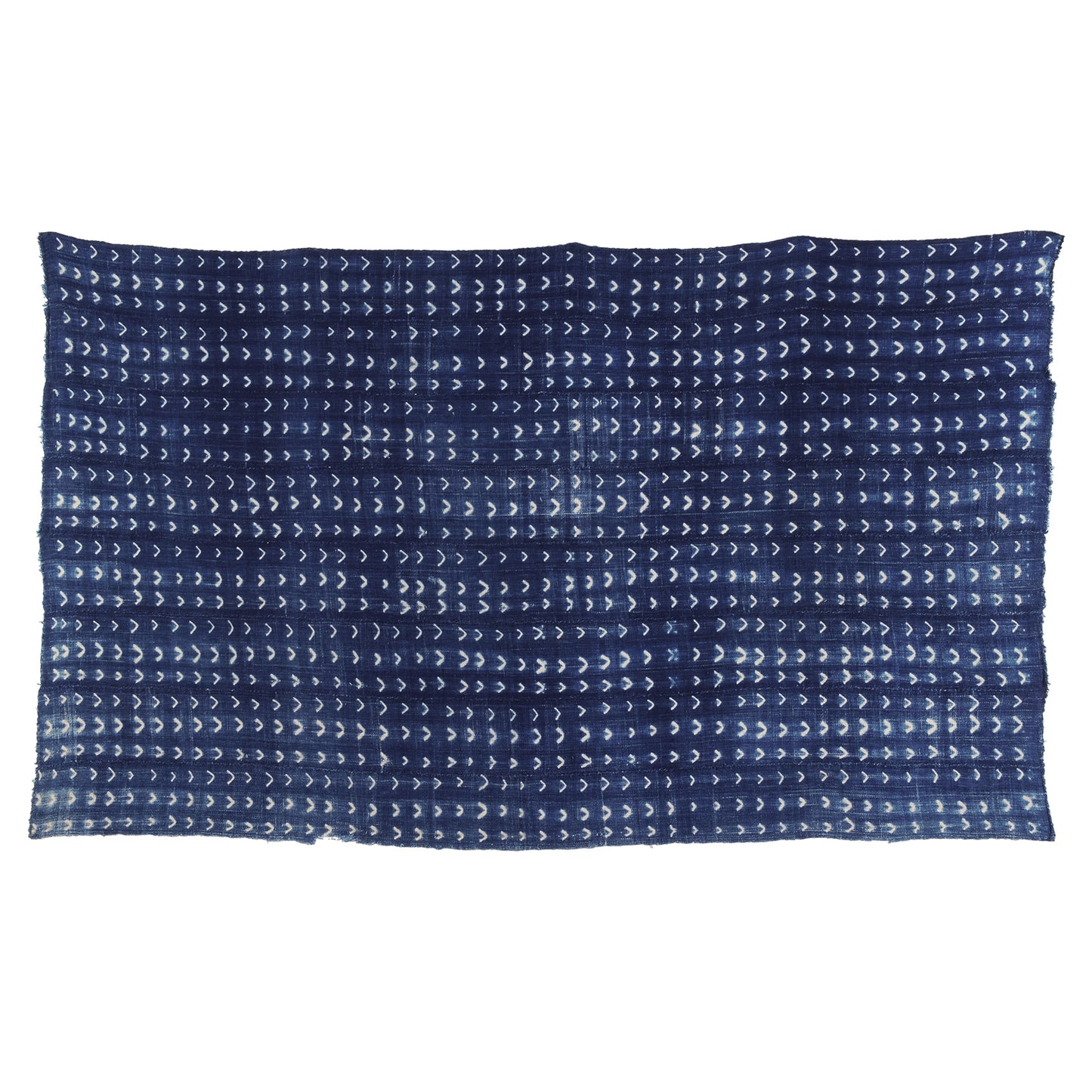 Authentic Handwoven Indigo Cloth From Burkina Faso - Mossi Tribe Craftsmanship - angled shot