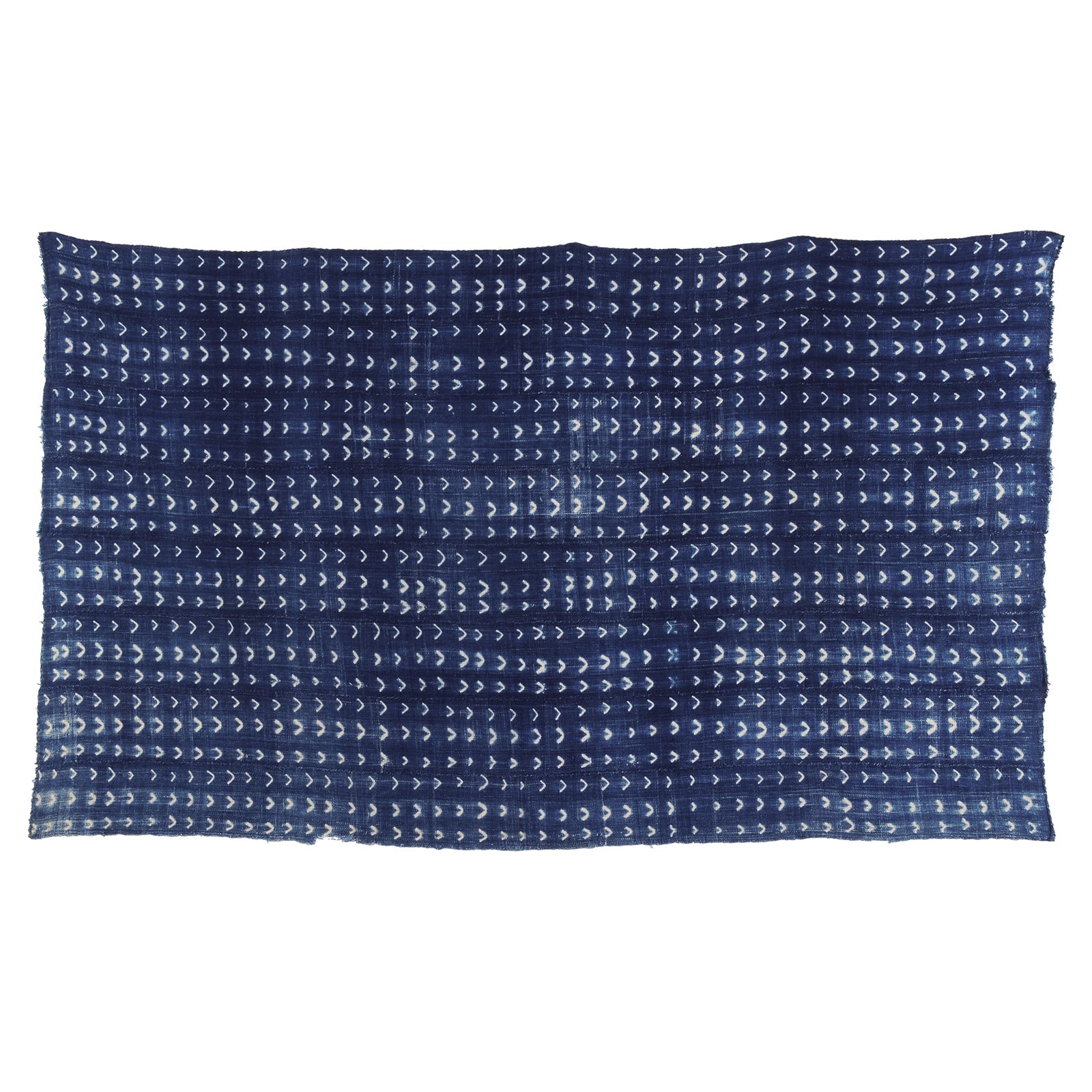 Authentic Handwoven Indigo Cloth From Burkina Faso - Mossi Tribe Craftsmanship - angled shot