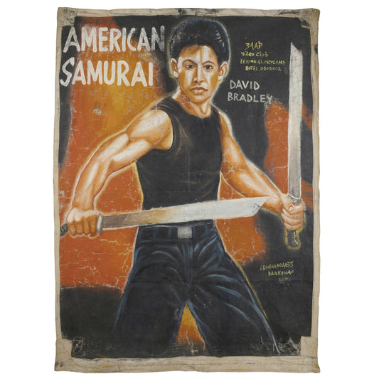 Authentic American Samurai Movie Poster - Hand-Painted In Ghana