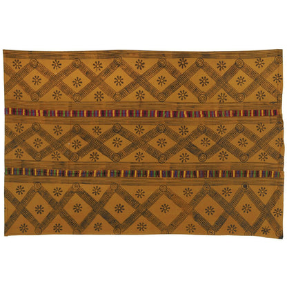 Hand Stamped Adinkra Cloth – Vintage 1970s Woman Size