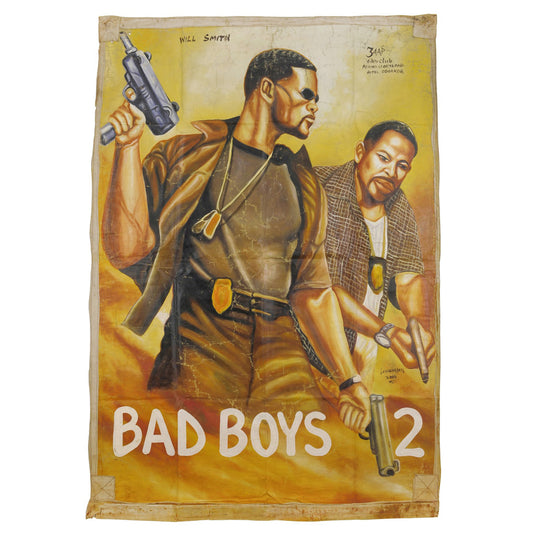 Authentic Bad Boys 2 Movie Poster - Hand Painted In Ghana