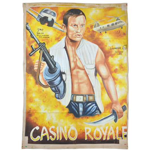 Casino Royale James Bond 007 Movie Poster Painted In Ghana