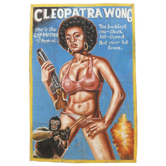 Cleopatra Wong Movie Poster - Hand-Painted Ghanaian Art