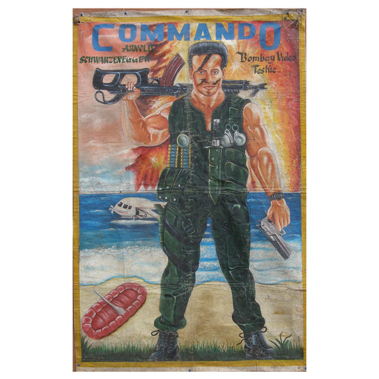 Commando Movie Poster | Authentic Ghanaian Hand Painted Art
