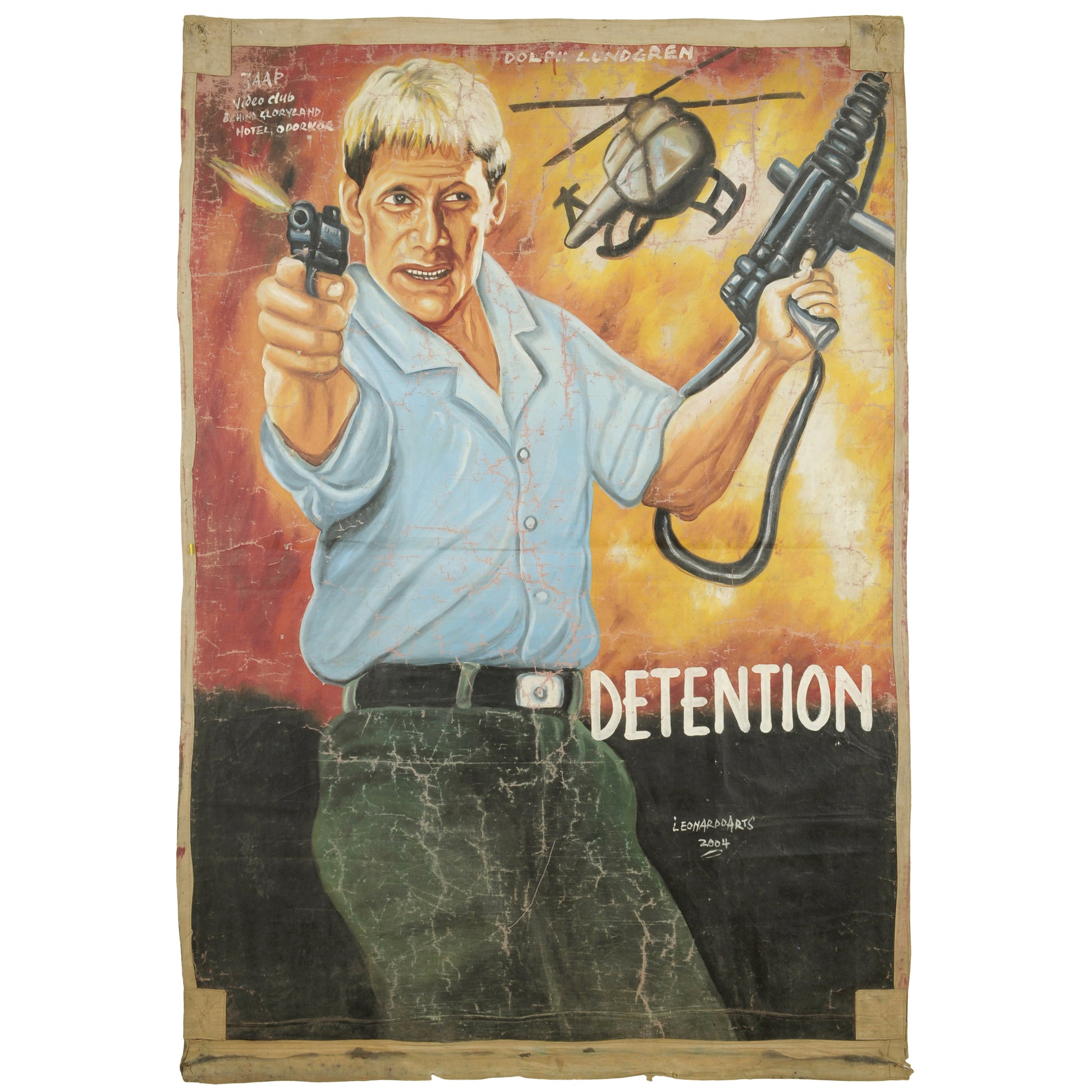 "Detention" - Authentic Hand-Painted Action Movie Poster From Ghana