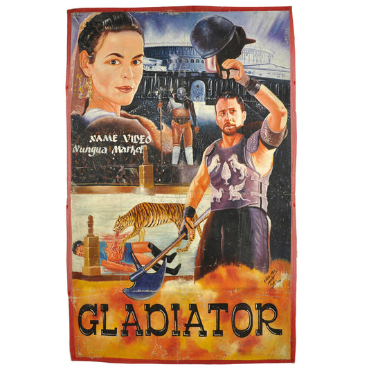 Hand-Painted Gladiator Movie Poster In Ghana - Masterpiece