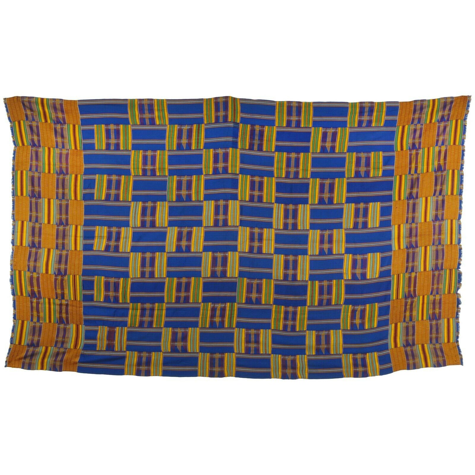 Handwoven Ashanti Kente – Vintage Woman Size 71½″×44″ from Ghana