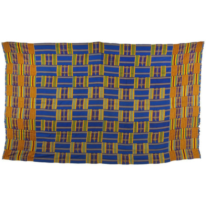 Handwoven Ashanti Kente – Vintage Woman Size 71½″×44″ from Ghana