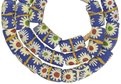 Large Fancy Powder Glass Beads - African Trade Beads From Ghana - alternate view