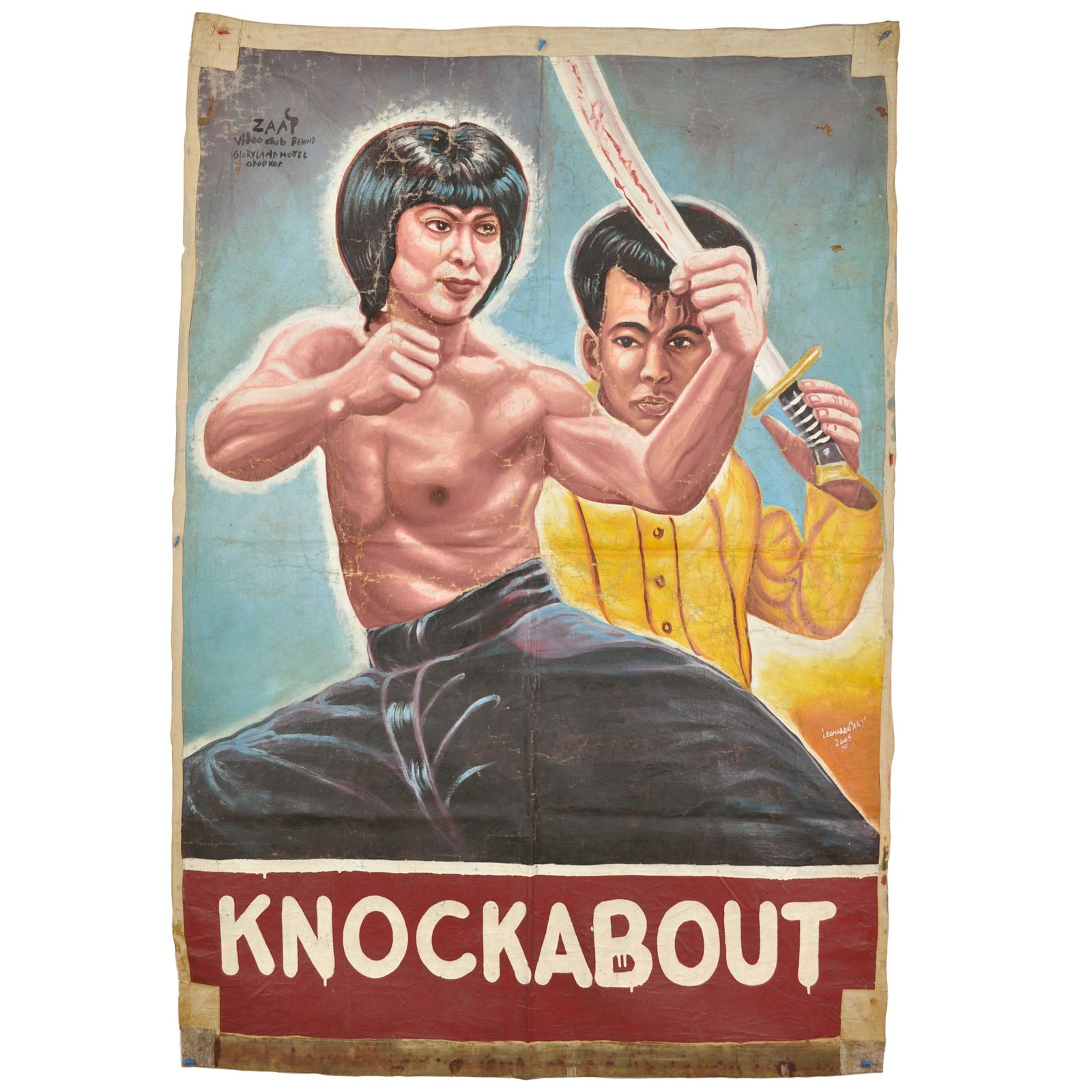 Knockabout Movie Poster - Hand-Painted Martial Arts Art From Ghana