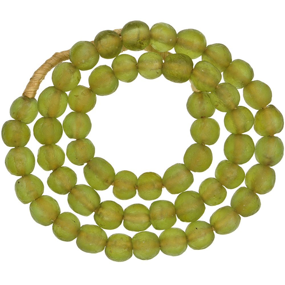 Translucent 13Mm Krobo Recycled Glass Beads - African Trade Beads
