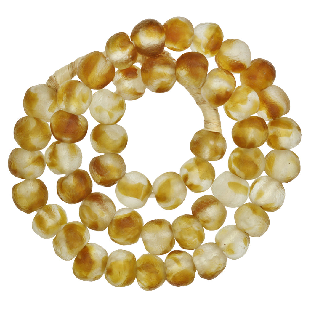 Translucent Krobo Glass Beads - Handmade Ghana Trade Beads