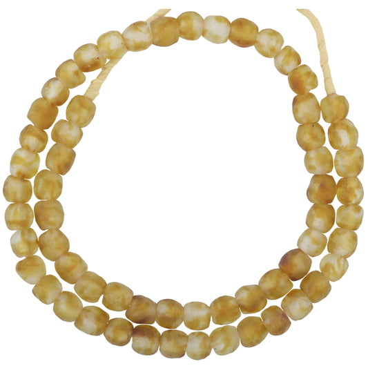 New Translucent Powder Glass African Beads - Krobo Recycled Trade Beads