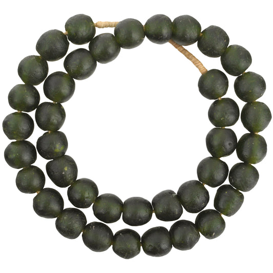Large Translucent Krobo Glass Beads - 16-17Mm African Trade Beads