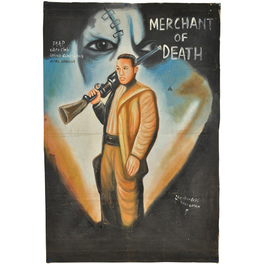 Unique Merchant Of Death Movie Poster - Hand-Painted In Ghana