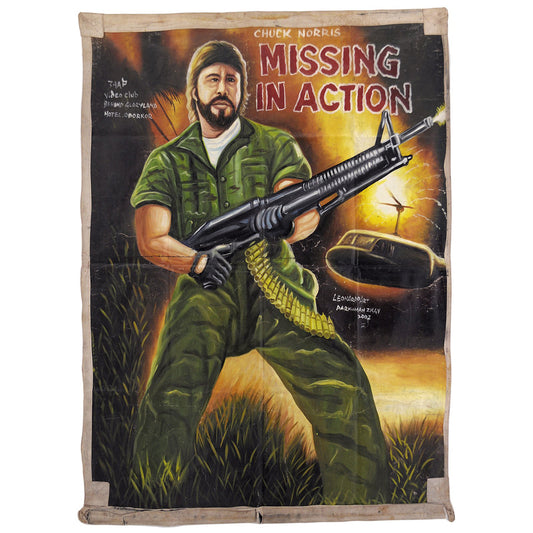 Hand-Painted Missing In Action Movie Poster From Ghana (57"X43")