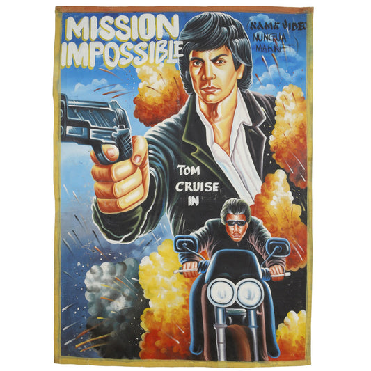 Mission Impossible Ghanaian Movie Poster - 58"X41" Hand-Painted Art