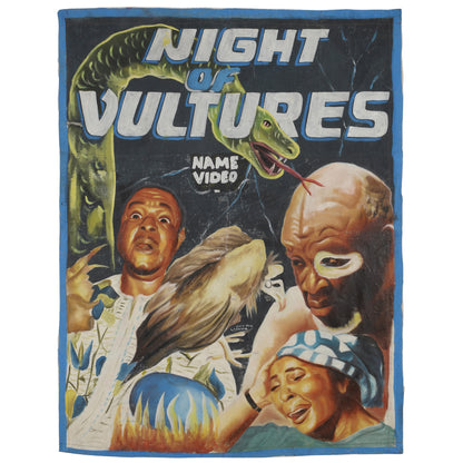 Night Of Vultures Movie Poster - Authentic Hand-Painted Ghanaian Art