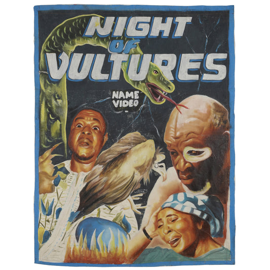 Night Of Vultures Movie Poster - Authentic Hand-Painted Ghanaian Art