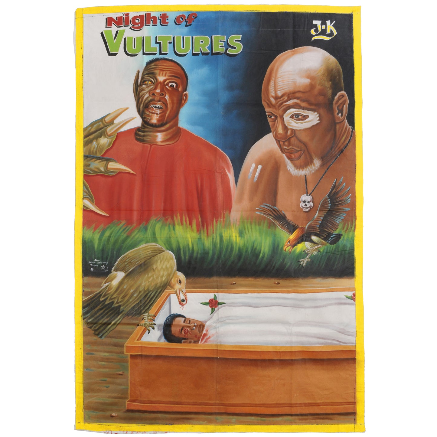 Night Of Vultures Movie Poster | Ghana Hand-Painted Art
