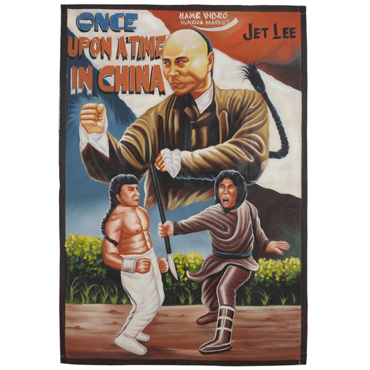 Once Upon A Time In China Hand-Painted Ghana Movie Poster Jet Li