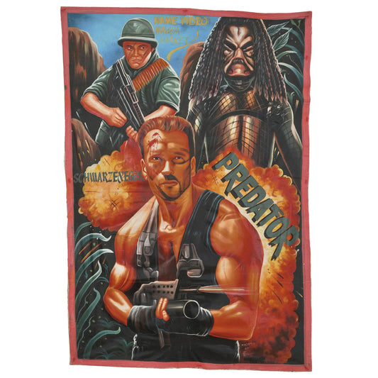 Original Predator Hand-Painted Movie Poster From Ghana
