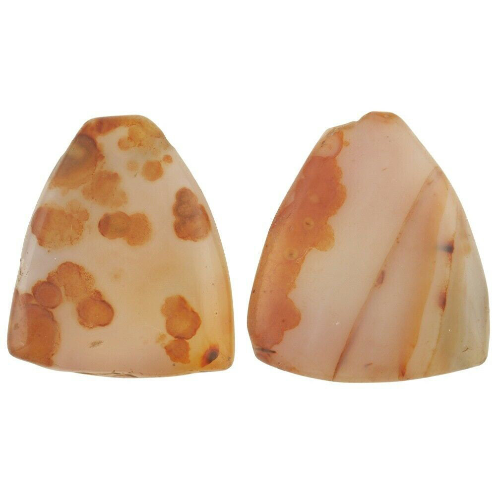 Antique Carnelian & Agate Trade Beads from Cambay – 31–32 mm Pendants