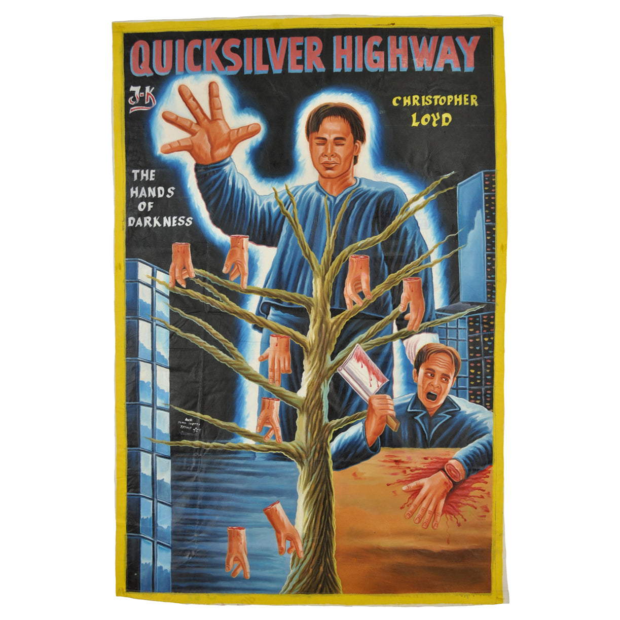 Quicksilver Highway Movie Poster - Hand Painted Ghana Art - horror scene artwork