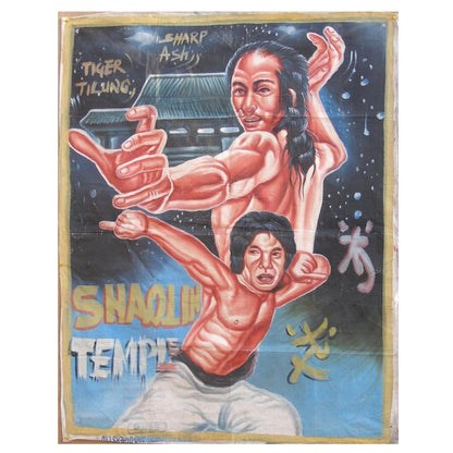Shaolin Temple Movie Poster - Authentic Hand-Painted Art From Ghana