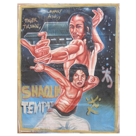 Shaolin Temple Movie Poster - Authentic Hand-Painted Art From Ghana