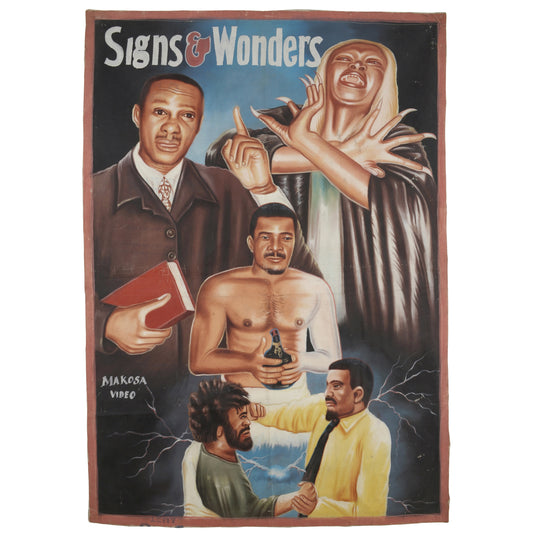 Authentic Hand-Painted Signs And Wonders Movie Poster From Ghana