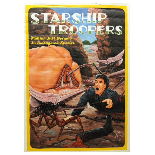 Starship Troopers Hand-Painted Movie Poster From Ghana