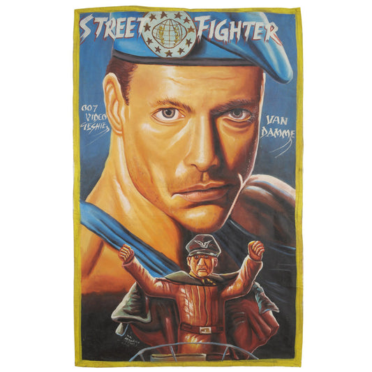 Street Fighter Movie Poster - Hand-Painted Art From Ghana