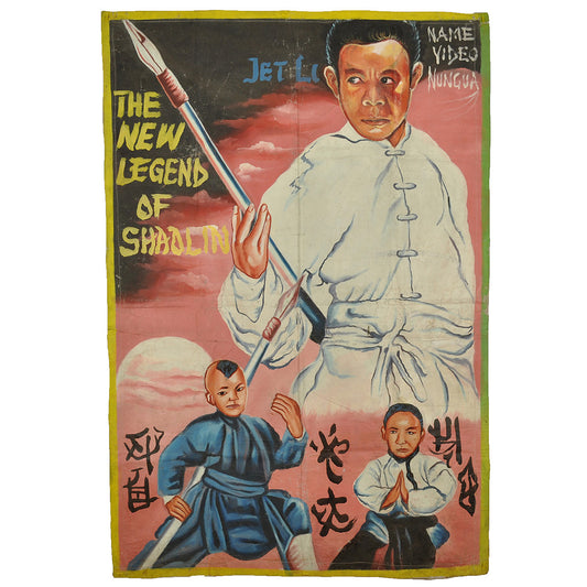 The New Legend Of Shaolin Movie Poster - Hand-Painted Art From Ghana