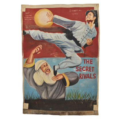 Hand-Painted The Secret Rivals Movie Poster - Ghanaian Art