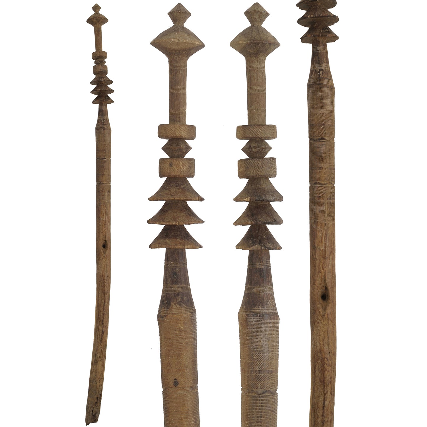 Tuareg Wooden Tent Post 44″ – Hand‑Carved Nomad Support Column