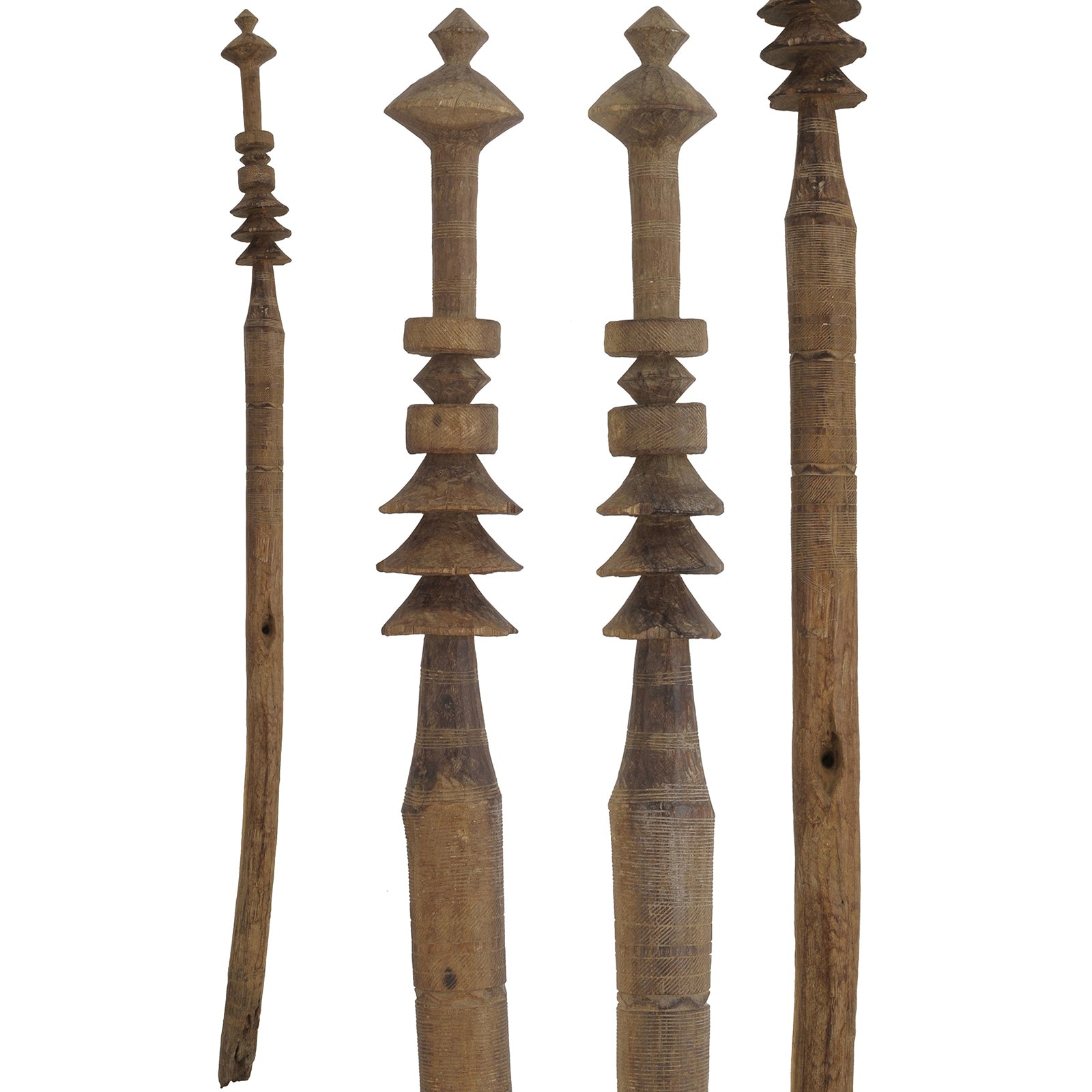 Tuareg Wooden Tent Post 44″ – Hand‑Carved Nomad Support Column