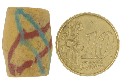 Rare Old Akoso Powder Glass Bead – 21 × 15 mm Krobo Trade Bead