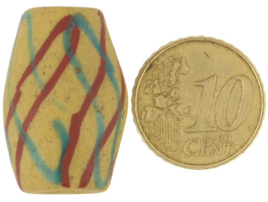 Rare Old Authentic Large Size Akoso African Glass Trade Bead Ghana Sb-30370 - alternate view